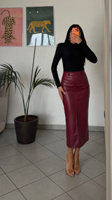 Gonna MAIA ecopelle midi