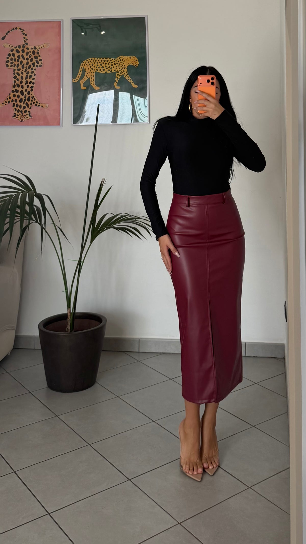Gonna MAIA ecopelle midi