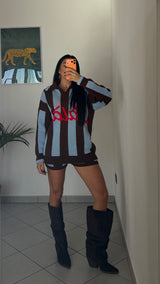 Completo LAST celeste/marrone